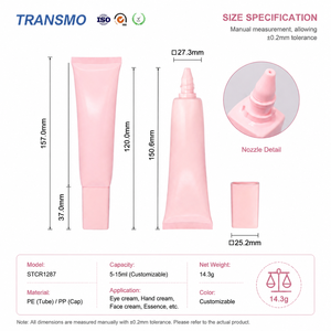 หลอดลิปกลอสเปล่าขนาด 15 มล. ขวดบีบพลาสติก PE PP ใสแบบนิ่มสำหรับบรรจุภัณฑ์ลิปบาล์ม - Product Image 2