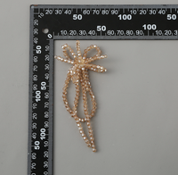 Patch de fleurs perlées 3D multicolores fait main, applique à pompons perlés personnalisable pour accessoires de robe de soirée DIY