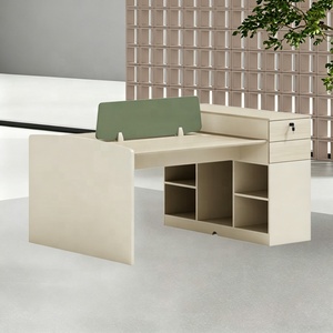 Bureau administratif en bois de 1.6m avec rangement intégré Escritorio De Oficina De Madera pour deux personnes - Product Image 3