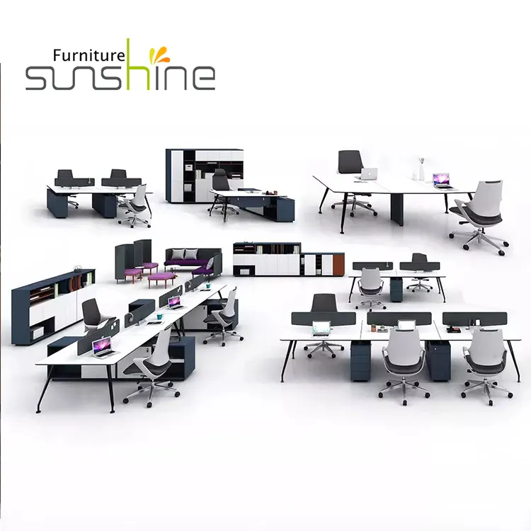 Современный стол, офисные столы и рабочие станции, модульный комплект офисной мебели, открытое пространство, офисные письменные столы