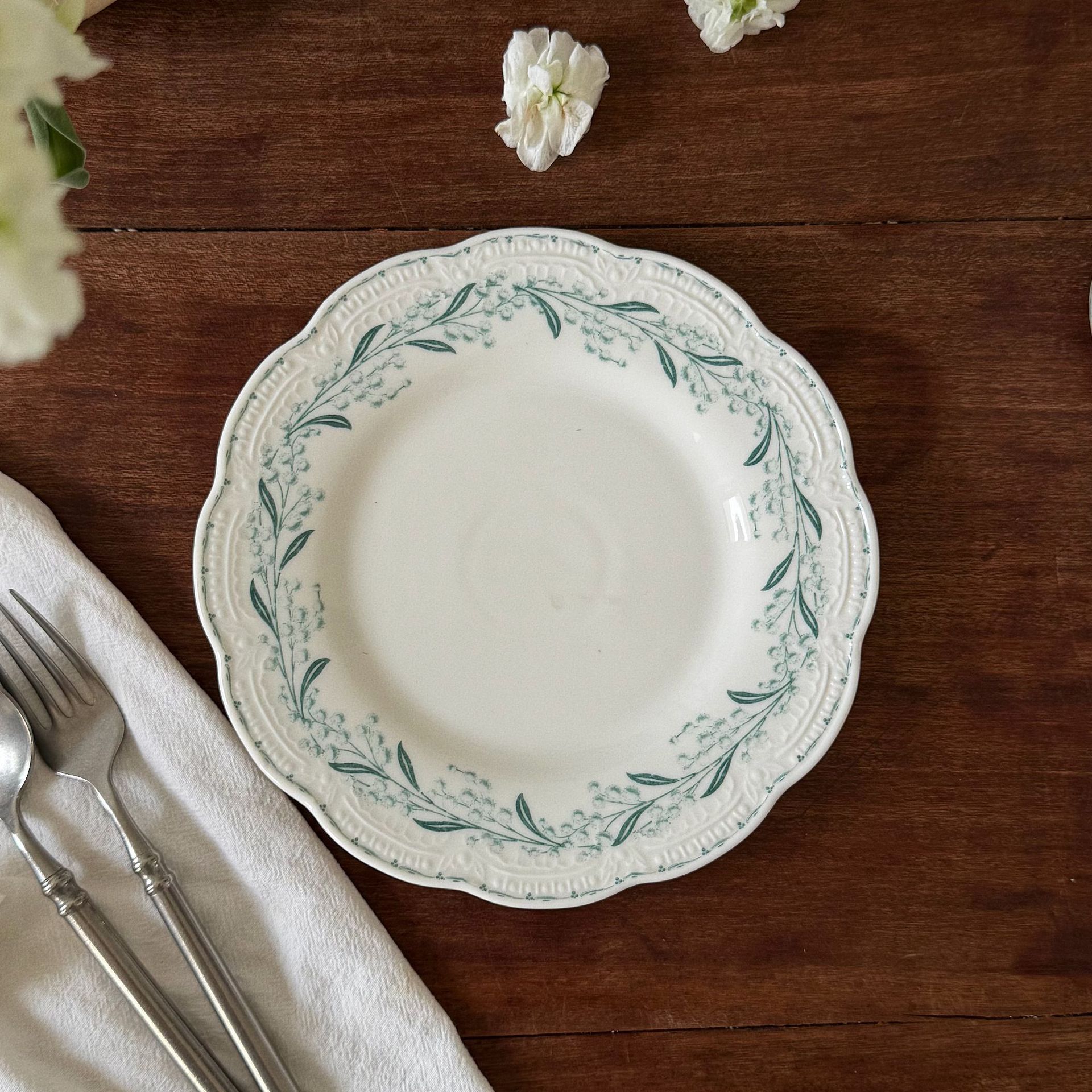 Assiette verte 18*2cm