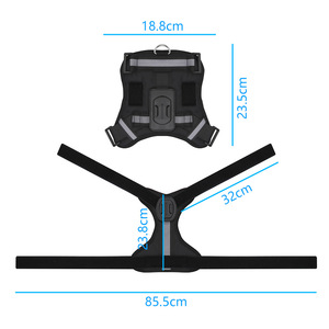 Gilet de transport pour animaux de compagnie GoPro/DJI Nano Action Camera avec support de prise de vue vue de devant et de derrière pour la surveillance des chiens et des bébés - Product Image 4
