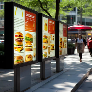 屋外IP55 43インチ耐候性広告スクリーン デジタルサイネージアニメーション レストラン、小売店、ショッピングモール向け - Product Image 1