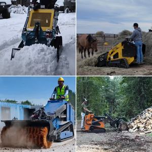 DP-T750 Nouvelle arrivée Chargeuse sur chenilles avec grappin à foin pour ferme Chargeuse compacte <span class=keywords><strong>pas</strong></span> chère Mini avec broyeur - Product Image 4