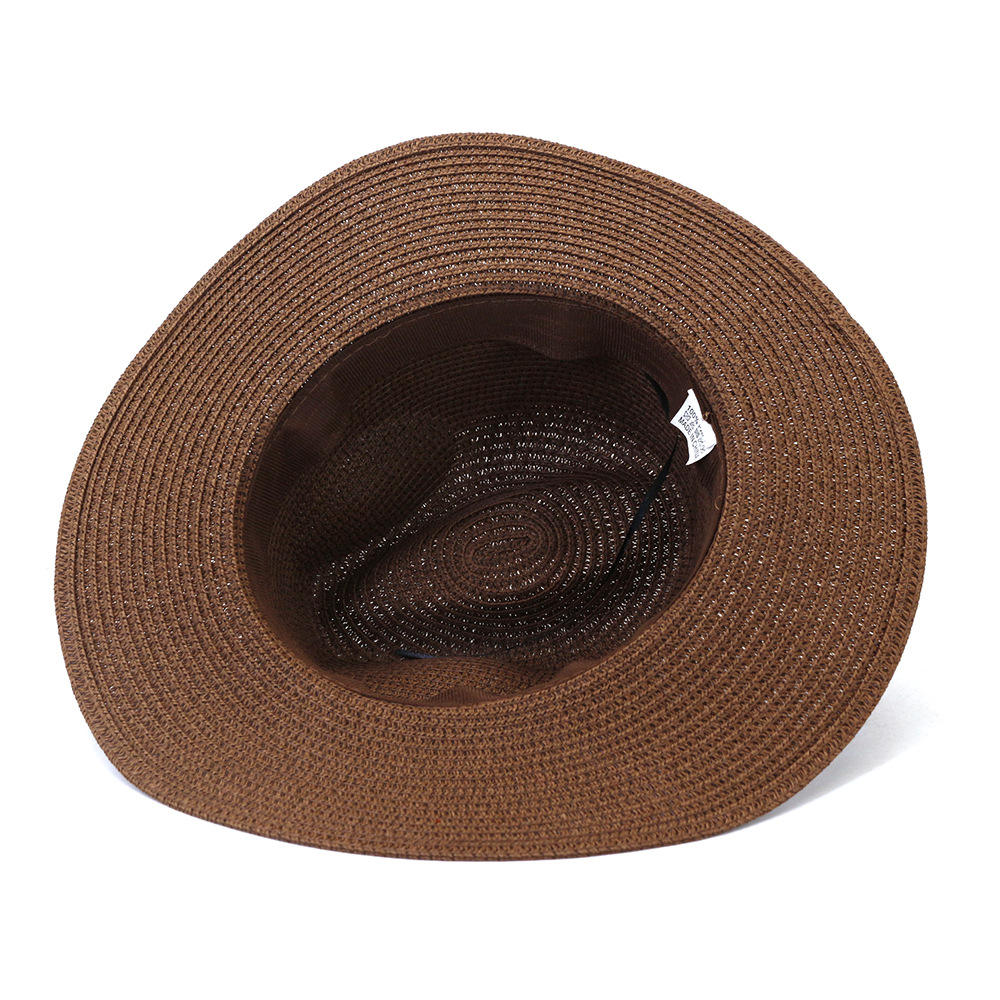 2022批发新款时尚巴拿马户外太阳帽海滩遮阳帽男女女用草帽 - buy
