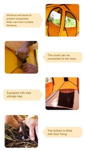 Tenda Pop-up Istantanea <span class=keywords><strong>per</strong></span> 4 Persone OEM, Impermeabile e Antivento, Completamente in Rete, <span class=keywords><strong>per</strong></span> <span class=keywords><strong>Campeggio</strong></span> Familiare con <span class=keywords><strong>Copertura</strong></span> Antipioggia Rimovibile - Product Image 4