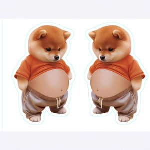 Autocollants 3D créatifs en TPR en forme de chat Nyan Nyan, <span class=keywords><strong>ventre</strong></span> gonflé, anti-stress, cadeaux amusants, <span class=keywords><strong>ventre</strong></span> de chien Shiba Inu, jouet à presser pour adulte, Mochila - Product Image 3
