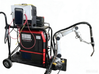 Station de travail robotisée mobile pour la soudure, pour les petites et moyennes usines, ateliers de fabrication métallique, soudage automatique