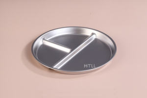 S.S 201 Vaisselle de petit déjeuner domestique Plaque de ration de perte de poids pour enfants en métal 3 compartiments pour la réduction de la <span class=keywords><strong>graisse</strong></span> Minimum 100pcs - Product Image 4