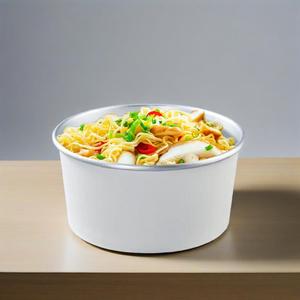 Cheap Price Customized Printed Aluminum Foil Paper Bowl Food Grade Take Out Lunch Food Packaging Paper Bowl With <b>Lid</b> - Product Image 2