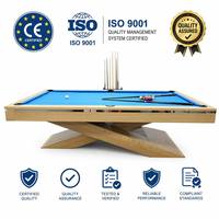Mesa de Billar Moderna de Madera Sólida de 7FT, 8FT, 9FT con Base de Pizarra, Diseño Minimalista, para Sala de Juegos en Casa y Villa, Personalizable OEM