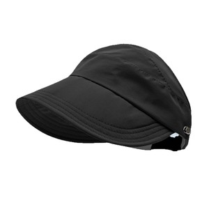 Sun Protection Visor Wide Brim Breathable Lightweight Adult Sun Hat Khaki Off White Solid Color CapBrimless - Product Image 3