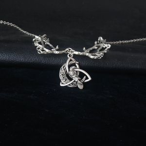 <strong>Witch</strong> Celtic Raven Crow Moon Gothic Rune Gothic Twig <strong>Jewellery</strong> Viking Magic Wicca Pendant Branches Amulet Gift Necklace - Product Image 4