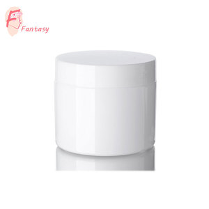 MOQ 100 150g 5 oz empty elegant cosmetic white plastic cream jar for hair mask jar with lid container packaging