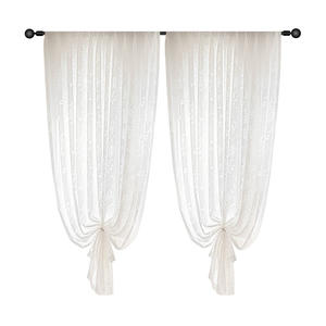 Rideau Ballon Tissé Haut <span class=keywords><strong>de</strong></span> Gamme Nouveau Style Sur Mesure Occultant <span class=keywords><strong>Miroir</strong></span> Anti-UV Filtrant la Lumière Motif Floral Polyester Toutes Saisons - Product Image 5