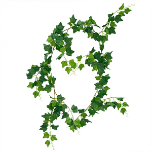 Guirlande de feuilles de lierre artificielles durables de 1,8 m pour décoration de toile de fond de mariage, bande décorative simulée - Product Image 6