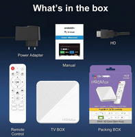 Boîtier TV Android 14 H96 Max 3518B RK3518 avec Wi-Fi double bande 2.4G/5G, télécommande vocale Bluetooth, lecteur multimédia intelligent 4K UHD, décodeur