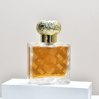 Bouteille de parfum transparente de 50ml Bouteilles de pulvérisation en verre épais Carré Vide Conteneur cosmétique Bouteille de parfum de voyage