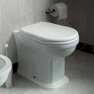 Set di servizi igienici senza montatura Flaminia Efi a serbatoio nascosto a doppio scarico Design moderno WC allungato per uso bagno Villa - Product Image 1