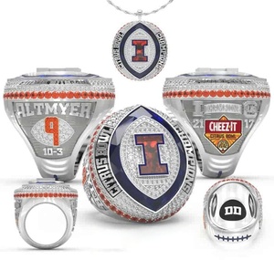 แหวนแชมป์ฟุตบอลเยาวชนรุ่น Sidan 669 แบบกำหนดเอง ชุบทองคำสีกุหลาบ โลหะผสมสังกะสี รูปหัวใจ ดีไซน์ดั้งเดิม - Product Image 2