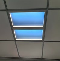 Plafonnier LED à effet de ciel artificiel, panneau lumineux à diffusion Rayleigh, lampe ciel bleu, simulation de lumière du jour pour bureau, hôtel, maison