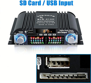 Amplificador de Potencia BT998, Mini Amplificador de Potencia, Radio con Reproductor USB, Amplificador de <span class=keywords><strong>Audio</strong></span> para Auto y Hogar de 12v - Product Image 3