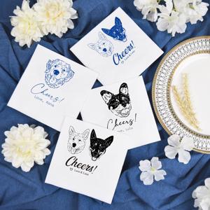 Servilletas de Papel Desechables Personalizadas de Alta Calidad en Color Verde Salvia para Cócteles y Bodas con Monograma - Product Image 2