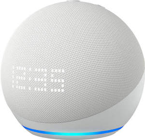 Altavoz Inteligente Mini Alaxe <span class=keywords><strong>Dot</strong></span> 5th 2025 con Iluminación LED, Soporte de Pared, Tela, Conexión Inalámbrica, Subwoofer de Escritorio - Product Image 1