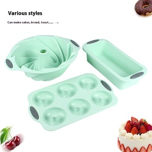 Stampo per torte in Silicone bicolore bordino Maufen Toast <span class=keywords><strong>Pizza</strong></span> piatto grande multiuso pane decorazioni tazze per Muffin Dessert - Product Image 3