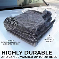 Serviettes en microfibre sans bordure absorbantes 600/1200GSM en stock, pour le detailing automobile, le polissage, séchage rapide, nettoyage de voiture, corail doux, séchage de voiture