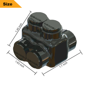 Hooanke 1/0- 14AWG Connecteurs de bornes de fil isolées multi-prises à double entrée à <span class=keywords><strong>2</strong></span> ports Connecteur de fil d'aile - Product Image 3