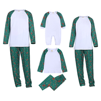 Ensemble de pyjamas de Noël personnalisés pour la famille, en polyester, vierges pour sublimation, vêtements de nuit et de détente assortis pour la famille, vente en gros