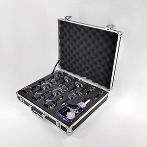 Kit de massage par ventouses sans flamme à usage domestique, avec logo personnalisable, 14 pièces, étui en aluminium et ventouses en verre à long bec - Product Image 2