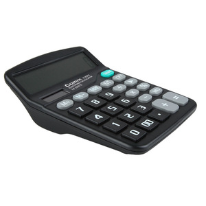Mini Calculadora Comix 837C de 12 Dígitos, Funciona con Batería, Plástico Negro - Product Image 1