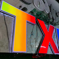 Letrero Luminoso Personalizado de Acrílico Líquido Iluminado en 3D RGB a Todo Color con Logotipo LED para Tienda de Juguetes o Bar