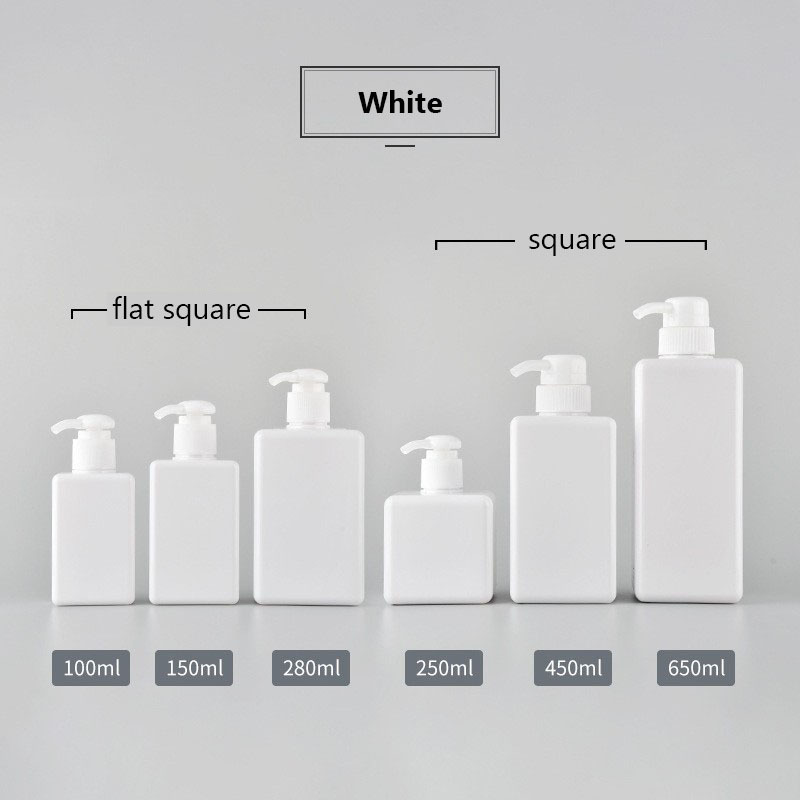 white bottle + white pump