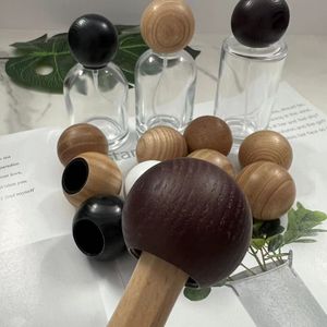 Venta directa de tapa de madera personalizada de alta calidad para botella de vidrio de Perfume de aceite de masaje - Product Image 4