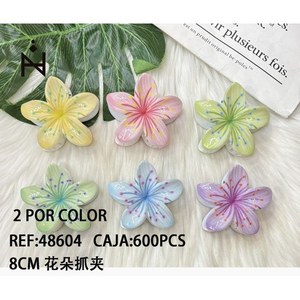 Fermaglio per capelli a forma di fiore da 8 cm, colorato, per donne e ragazze, accessori per capelli - Product Image 3