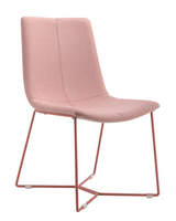 Chaise de salle à manger moderne européenne rembourrée en tissu, base en métal, sans accoudoirs, pour salle à manger, salon, bar à domicile, hôtel