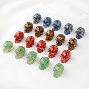 Pegamento de guijarros ovalados de cristal Natural, artesanía de resina, decoración de Halloween, regalo de cabeza de fantasma, tendencia de moda - Product Image 2