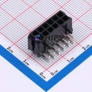 ZX-MX3.0-2-6PWZ Wire-to-Board Pin Header Bent Lead Through Hole,P=3mm Connector 2x6P 3mm Right Angle Insert Micro-Fit (MX 3.0) - Product Image 1