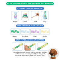 Collier pour chien en silicone personnalisé et mignon avec lettres 3D imprimées sur mesure, design imperméable en caoutchouc souple, nom personnalisable pour chiens de petite/moyenne taille