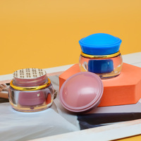Emballage cosmétique pour soins de la peau, pot d'échantillon de 10g 10ml, pot en acrylique en forme de champignon, baume à lèvres, petit pot avec récipient intérieur en PP