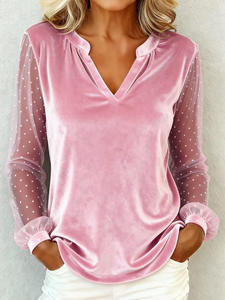 T-shirt Femme 2026 Personnalisé, Style Européen et Américain, Printemps-Automne, Mode, Sexy, en Dentelle, Élégant, Décontracté et Confortable - Product Image 5