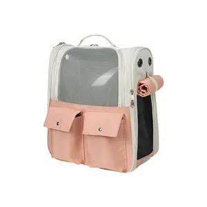 Vente en gros meilleure vente sur Handy Pet Cat Dog Sac de voyage Pet Carrier Transparent Pliable Pet Carrier Sac à dos