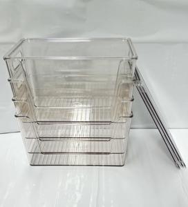 Contenedores de Almacenamiento Apilables de Plástico Transparente con Tapa, Cestas Organizadoras para Cocina con Asa - Product Image 2