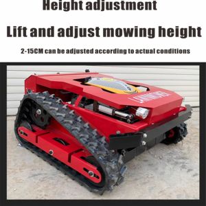 Vibrant Red Remote Control Diesel Crawler Mower 4WD <b>Gasoline</b> 22HP for Steep Hillside Brush Cutting and Slope Landscaping - Product Image 3