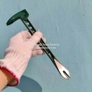 Extracteur <span class=keywords><strong>d</strong></span>'ongles à double extrémité de 10 "Construction de barre de levier de patte de chat, avec usine de surface verte enduite par pulvérisation de marteau-Approvisionnement direct - Product Image 1