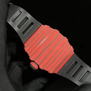 High Precision Sport Waterproof Multi-function Red <b>Black</b> Carbon Fiber Skeleton Automatic <b>Watch</b> Men's Wristwatch Tourbillon - Product Image 5