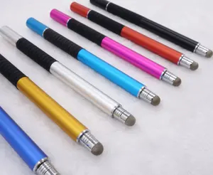 Pena bolpoin logam kualitas tinggi, pena stylus cakram sentuh aksesori ponsel